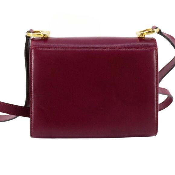 Ferragamo Gancini Burgundy Mini Handbag - Picture 2 of 8